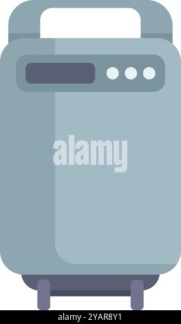 Purificateur d'air nettoyant et rafraîchissant l'air, enlevant la poussière et la mauvaise odeur de la pièce Illustration de Vecteur