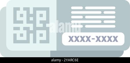Ticket d'événement contenant un code qr pour scanner le contrôle d'accès avec les informations imprimées ci-dessous Illustration de Vecteur