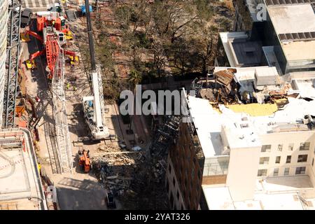 Petersburg, FL, États-Unis. 15 octobre 2024. Vue aérienne des séquelles à Petersburg, Floride après l'ouragan Milton le 15 octobre 2024. Crédit : Mpi34/Media Punch/Alamy Live News Banque D'Images