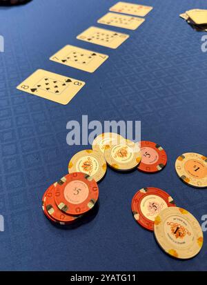 Cartes et puces Texas Holdem Banque D'Images