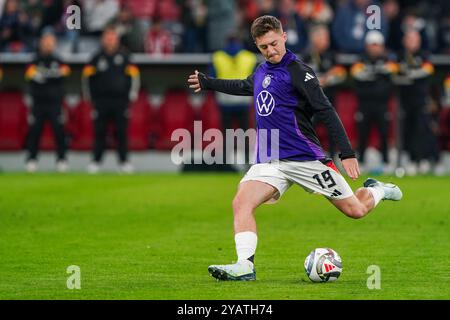Munich, Allemagne. 14 octobre 2024. MUNICH, ALLEMAGNE - 14 OCTOBRE : Angelo Stiller, Allemand, lors du match du Groupe 3 de la Ligue des Nations 2024/2025 de l'UEFA Ligue A entre l'Allemagne et les pays-Bas à l'Allianz Arena le 14 octobre 2024 à Munich, Allemagne. (Photo de Pieter van der Woude/Orange Pictures) crédit : Orange pics BV/Alamy Live News Banque D'Images