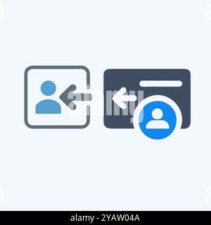 Icônes de connexion utilisateur. Illustration de Vecteur