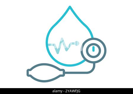 Icône de pression artérielle. style d'icône de ligne. icône associée à médical. illustration vectorielle des éléments de santé Illustration de Vecteur