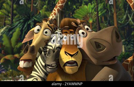 Madagascar année : 2005 - USA réalisateurs : Eric Darnell, Tom McGrath animation restreinte à un usage éditorial. Voir légende pour plus d'informations sur les restrictions. Il est interdit de reproduire la photographie hors contexte de la promotion du film. Il doit être crédité à la Société cinématographique et/ou au photographe désigné ou autorisé par/autorisé sur le plateau par la Société cinématographique. Réservé à un usage éditorial. Photo12 n'accorde pas de droits de publicité aux personnes représentées. Crédit : Photo12/7e Art/DreamWorks SKG Banque D'Images