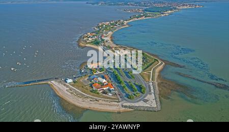 France, Charente-maritime, Fouras, pointe de la fumée, vue aérienne Banque D'Images