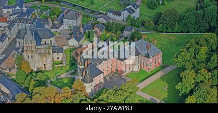 France, Loiret, Meung-sur-Loire, le castel, vue aérienne Banque D'Images