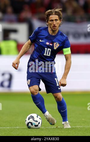Varsovie, Pologne. 15 octobre 2024. Luka Modric de Croatie lors du match de football de la Ligue des Nations de l'UEFA, Ligue A, Groupe A1 entre la Pologne et la Croatie le 15 octobre 2024 au stade PGE Narodowy à Varsovie, Pologne - photo Piotr Matusewicz/DPPI crédit : DPPI Media/Alamy Live News Banque D'Images