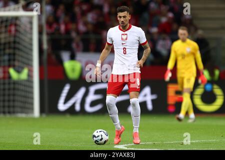 Varsovie, Pologne. 15 octobre 2024. Jakub Moder de Pologne lors du match de football de la Ligue des Nations de l'UEFA, Ligue A, Groupe A1 entre la Pologne et la Croatie le 15 octobre 2024 au stade PGE Narodowy de Varsovie, Pologne - photo Piotr Matusewicz/DPPI crédit : DPPI Media/Alamy Live News Banque D'Images