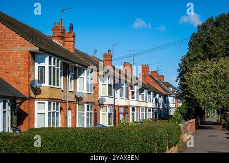 Maisons traditionnelles en terrasse de briques à Londres. Angleterre Banque D'Images
