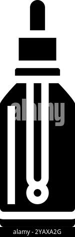 illustration vectorielle d'icône de glyphe de paquet de verre compte-gouttes de bouteille Illustration de Vecteur