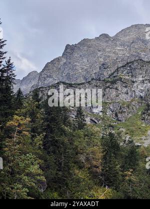 montagnes rocheuses avec les sommets pointus Banque D'Images