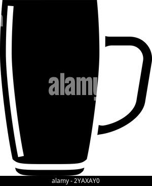 illustration vectorielle d'icône de glyphe de paquet de verre de tasse Illustration de Vecteur