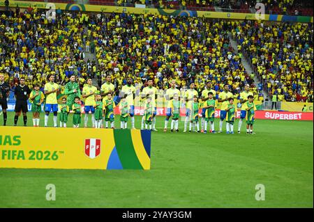 Buenos Aires, Argentine. 15 octobre 2024. Photo, équipe brésilienne. Ce mardi (15) le Brésil et le Pérou joueront au stade Mané Garrincha à Brasília pour la 10ème manche des qualifications pour la Coupe du monde 2026. Credit : ton Molina/FotoArena/Alamy Live News Banque D'Images