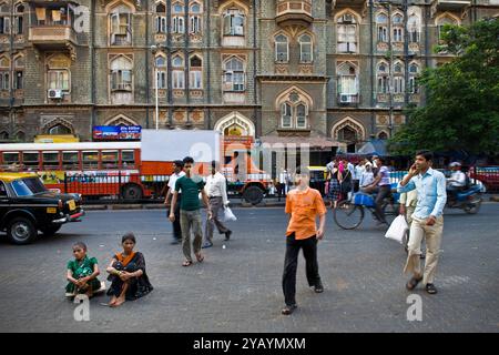 L'agitation sociale, Mumbai, Inde Banque D'Images