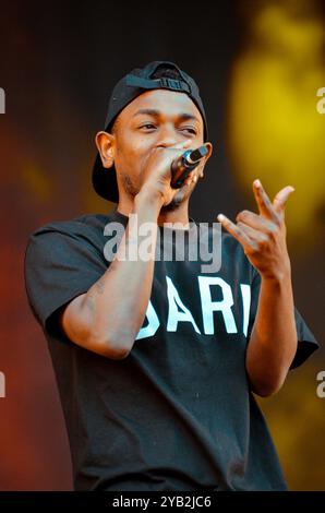 Kendrick Lamar, V2013, Hylands Park, Chelmsford, Essex, Grande-Bretagne - 18 août 2013 Banque D'Images
