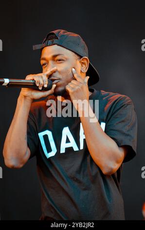 Kendrick Lamar, V2013, Hylands Park, Chelmsford, Essex, Grande-Bretagne - 18 août 2013 Banque D'Images