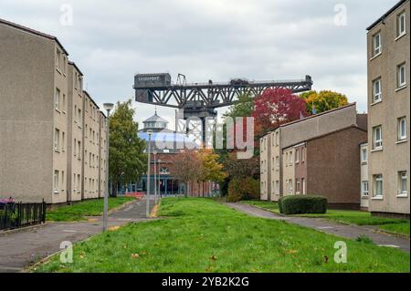 Grue de Finnieston vue de Kinning Park, Glasgow, Écosse, Royaume-Uni, Europe Banque D'Images