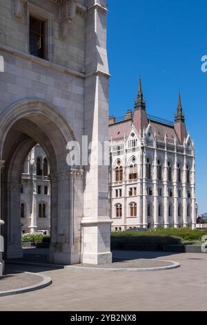 Détail du bâtiment du Parlement hongrois à Budapest Banque D'Images