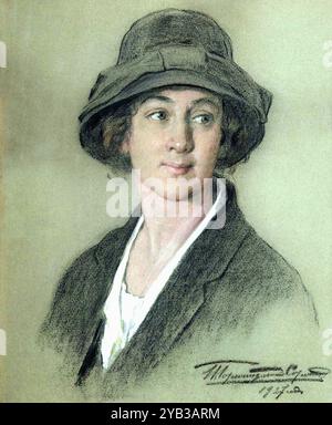 Goriushkin-Sorokopudov, Ivan Silych - Portrait féminin 3 Banque D'Images