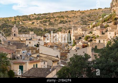 Autour des Scicli, la ville baroque, province de Raguse, Sicile orientale Banque D'Images