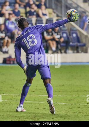 CHESTER, PA, États-Unis - 28 AOÛT 2024 : MLS match entre Philadelphia Union et Columbus Crew à Subaru Park. ***USAGE ÉDITORIAL SEULEMENT*** Banque D'Images