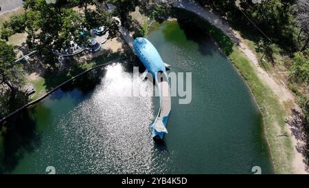 Vue aérienne de la baleine bleue de Catoosa, Oklahoma Banque D'Images