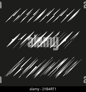 Icône de bande dynamique. Symbole de lignes abstraites. Lignes de mouvement rapides. Vecteur noir et blanc. Illustration de Vecteur