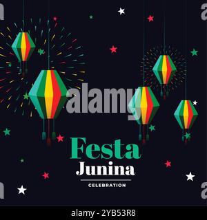 motif carte pour poster festa junina Illustration de Vecteur