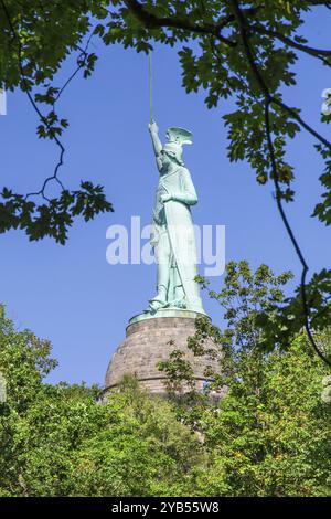 Hermannsdenkmal près de Hiddesen, district de Detmold, forêt de Teutoburg, Rhénanie du Nord-Westphalie, Allemagne, Europe Banque D'Images