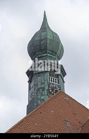 Tour de l'église, église Saint-Barthélemy, Wesselburen, Schleswig-Holstein, Allemagne, Europe Banque D'Images