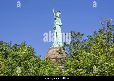 Hermannsdenkmal près de Hiddesen, district de Detmold, forêt de Teutoburg, Rhénanie du Nord-Westphalie, Allemagne, Europe Banque D'Images