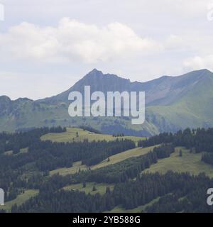 Sommets du Mont Gifer et Louenehore en été Banque D'Images