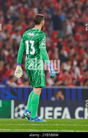 Lisbonne, Portugal. 02 octobre 2024. Jan Oblak (Atletico de Madrid) vu lors du match de Ligue des Champions de l'UEFA entre Benfica et Atletico de Madrid à l'Estadio do Sport Lisboa e Benfica. Score final ; Benfica 4:0 Atletico de Madrid. Crédit : SOPA images Limited/Alamy Live News Banque D'Images