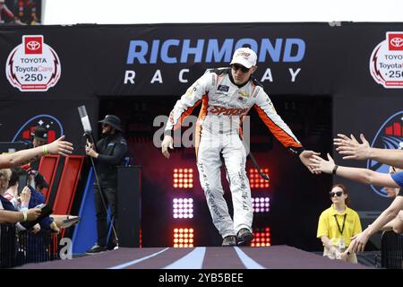 Le pilote NASCAR Xfinity Series, Parker Kligerman, est présenté pour la ToyotaCare 250 à Richmond, va, USA, Amérique du Nord Banque D'Images