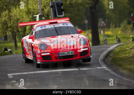 Zwickau, Allemagne, le 10/05/2012, Olaf Dobberkau dans la Porsche 911 GT3 lors du championnat du Rallye AvD de Saxe 2012, Europe Banque D'Images