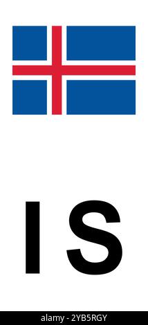 Euroband islandais avec symbole national : fond bleu représentant l'Union européenne et l'identité géorgienne pour l'immatriculation des véhicules. Illustration de Vecteur