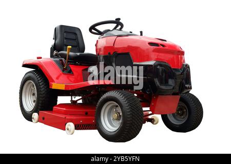 Tondeuse à gazon isoler sur fond vide. Équipement de jardin pour la coupe de la ferme et de l'herbe et de la pelouse. Photo de haute qualité Banque D'Images