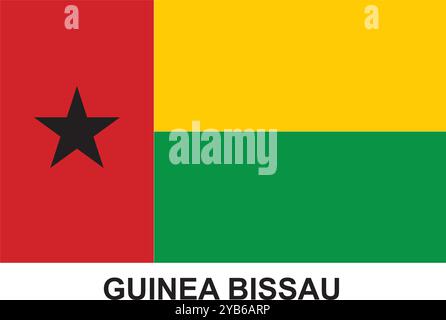 design d'illustration vectorielle d'icône de drapeau de guinée bissau Illustration de Vecteur