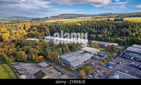 Aberlour Moray Scotland Walkers Shortbread Factory les bâtiments en automne Banque D'Images