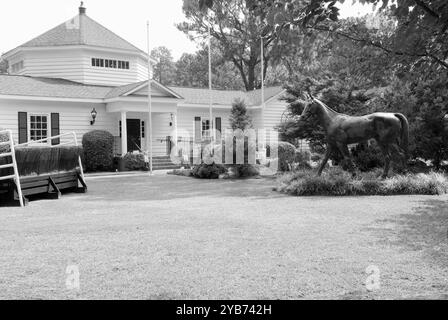 Victorian Hill Memorial Park à Camden, Caroline du Sud, accueille la célèbre Carolina Cup, une course hippique annuelle. Banque D'Images