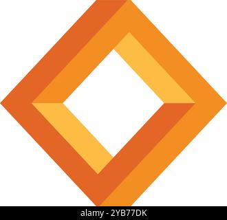 Figure géométrique impossible. Logo couleur paradoxe mathématique Illustration de Vecteur