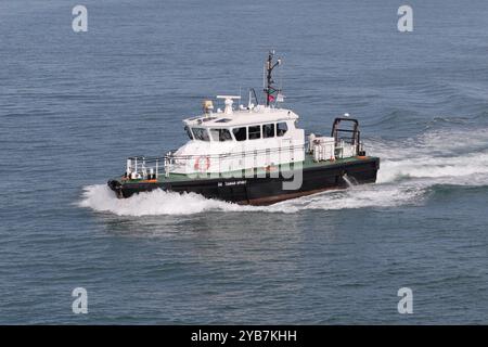 Le SERCO Marine services exploitait le navire-pilote Admiralty SD TAMAR SPIRIT. L'appel d'offres de classe STAN 1905 a été construit en 2008. Banque D'Images