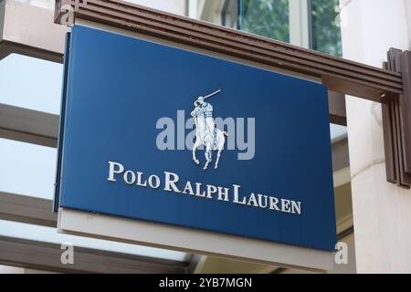 Shanghai, Chine-2 septembre 2023 : Polo Ralph Lauren signe le logo de la marque de la société Banque D'Images