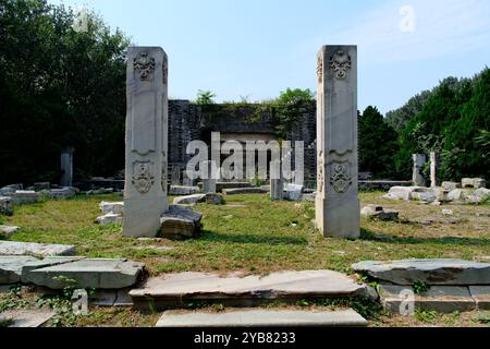 Vieux palais d'été (Yuanmingyuan) ruines de réservoir à Pékin, Chine Banque D'Images