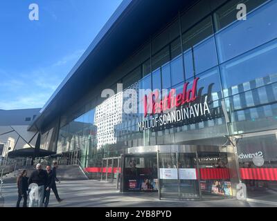 Stockholm, Suède. 06 octobre 2024. Vue sur le Westfield Mall of Scandinavia, l'un des plus grands centres commerciaux de Scandinavie. Crédit : Steffen Trumpf/dpa/Alamy Live News Banque D'Images