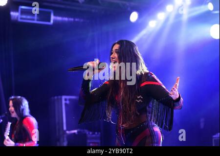 Munich, Allemagne. 15 octobre 2024. Munich, Allemagne, 15 octobre 2024 : Guernica Mancini (chanteuse) des Gems lors du Phoenix Tour 2024 à Backstage Halle, Munich, Allemagne. (Sven Beyrich/SPP) crédit : photo de presse sportive SPP. /Alamy Live News Banque D'Images