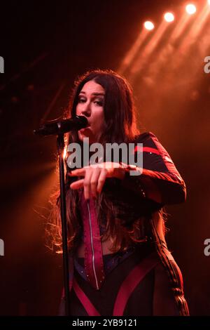 Munich, Allemagne. 15 octobre 2024. Munich, Allemagne, 15 octobre 2024 : Guernica Mancini (chanteuse) des Gems lors du Phoenix Tour 2024 à Backstage Halle, Munich, Allemagne. (Sven Beyrich/SPP) crédit : photo de presse sportive SPP. /Alamy Live News Banque D'Images