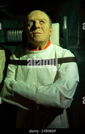 Hannibal Lecter ( le silence des agneaux ) figure de cire au musée Madame Tussauds à Madrid Banque D'Images