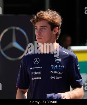 Austin, Vereinigte Staaten. 17 octobre 2024. 17 octobre 2024, circuit des Amériques, Austin, FORMULE 1 PIRELLI UNITED STATES GRAND PRIX 2024, sur la photo Franco Colapinto (ARG), Williams Racing Credit : dpa/Alamy Live News Banque D'Images