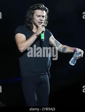 Harry Styles de One Direction se produit en concert au MetLife Stadium dans le New Jersey. Banque D'Images